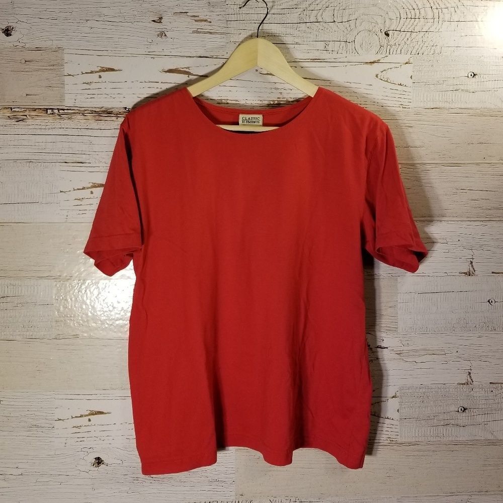 Classic Elements red short sleeve vintage top